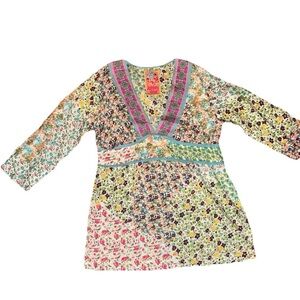 Johnny Was Multicolor Floral Kids Blouse